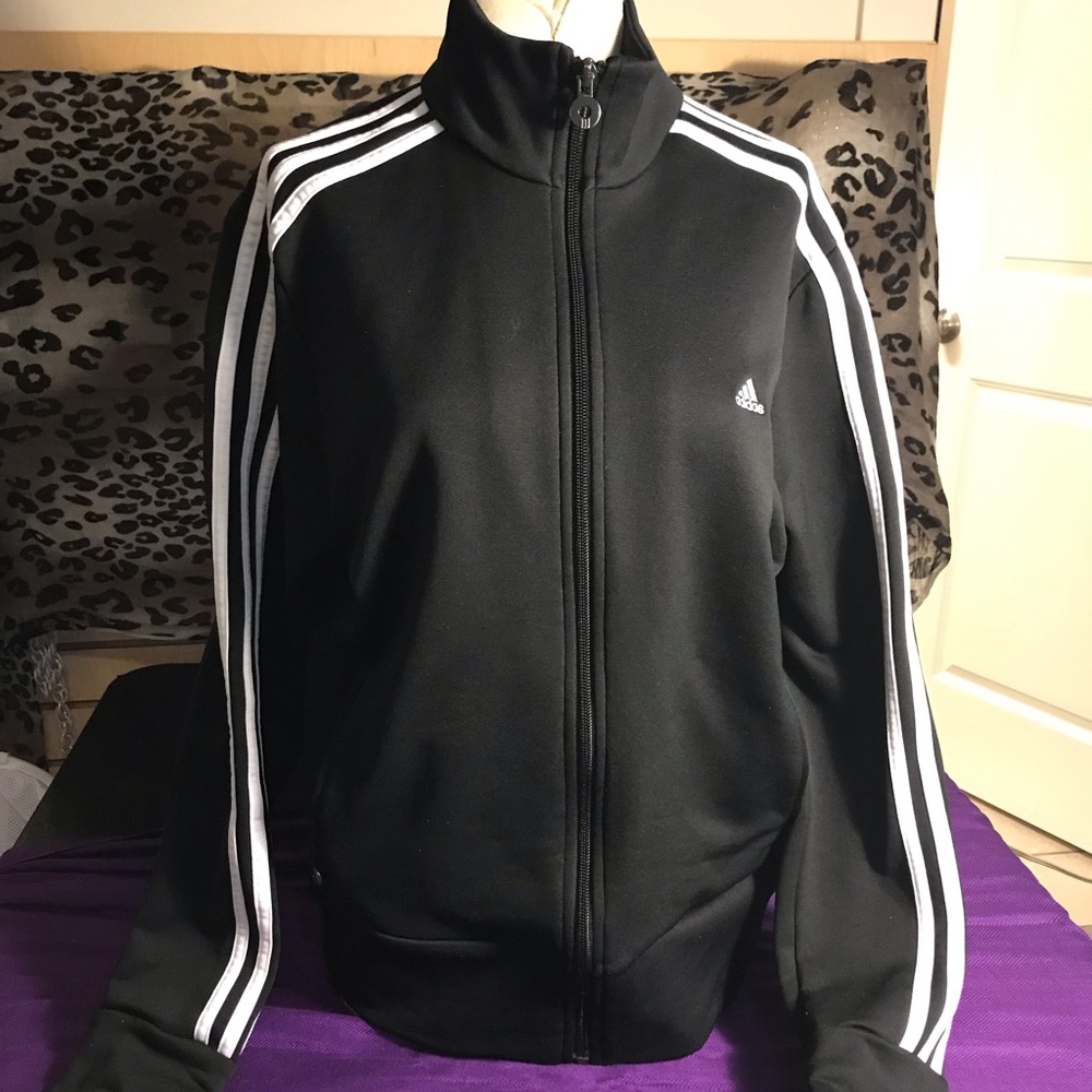 Adidas jumpsuit jacket with zipper front pockets